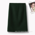 Casual Office Ladies Long Woolen Skirt